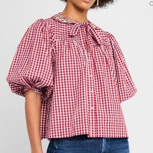 In search of Damson Madder Women’s Mila Puff-Sleeve Gingham Blouse